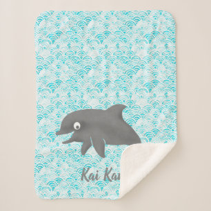 Keiki Watercolor Dolphin Wave Sherpadecke