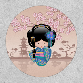 Keiko Kokeshi Doll - Blue Kimono Geisha Girl