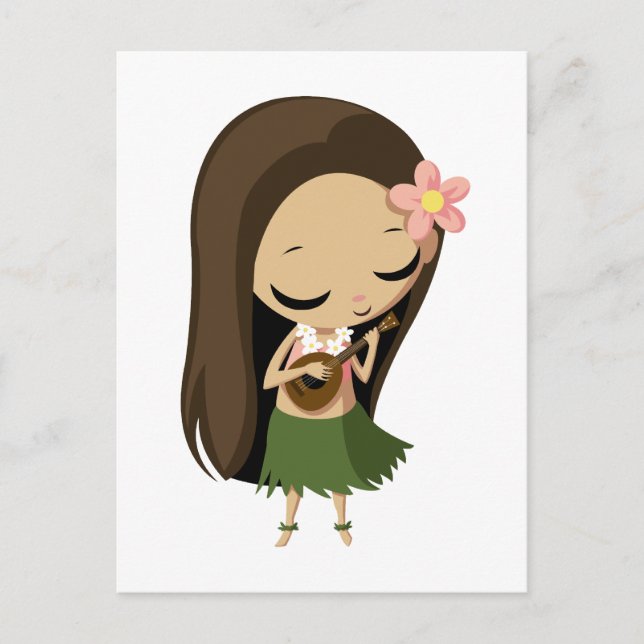Keilana the Hula Girl Postkarte (Vorderseite)