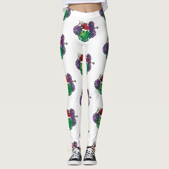 Keime-Schneemann Leggings (Vorderseite)