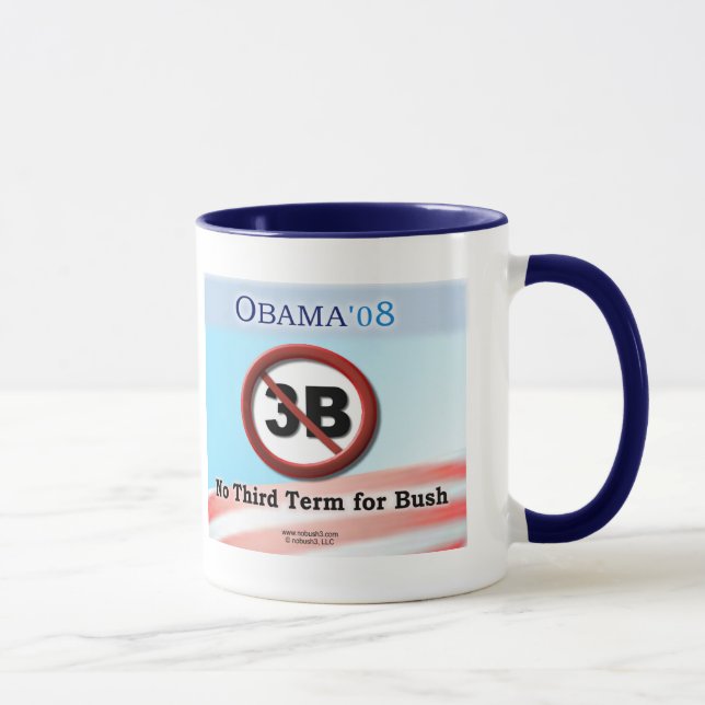 Kein 3B, blaue Griff-Tasse Tasse (Rechts)