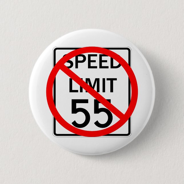 Kein 55 MPH-Höchstgeschwindigkeits-Zeichen Button (Vorderseite)