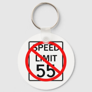 Kein 55 MPH-Höchstgeschwindigkeits-Zeichen Schlüsselanhänger