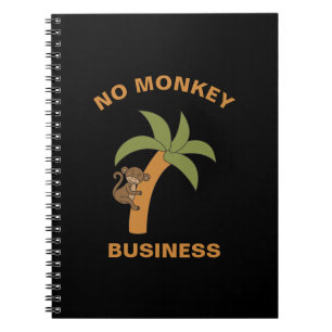 Kein Affen Business Funny Zoo Jungle Tierpuffer Notizblock