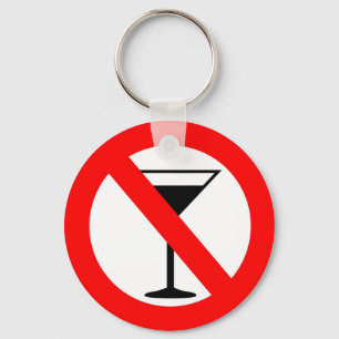 Kein Alkohol-Zeichen Schlüsselanhänger