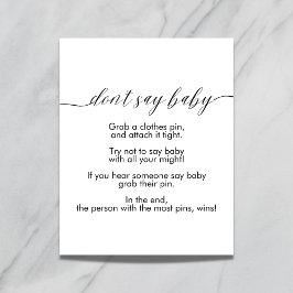 Kein Babyzeichen moderne minimalistische, einfache Poster