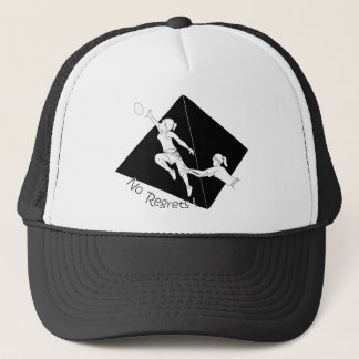 Kein Bedauern-Schwarzes mit Pyramide Truckerkappe