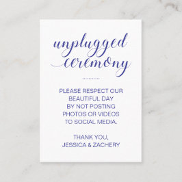 Kein Beitrag zu Social Media Blue unplugged Weddin Platzkarte
