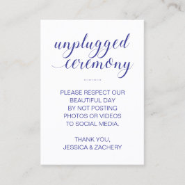 Kein Beitrag zu Social Media Blue unplugged Weddin Platzkarte