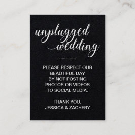Kein Beitrag zu Social Media White auf Black Weddi Platzkarte