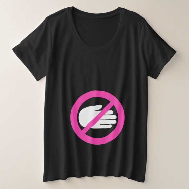 Kein Berührungsschild hält den T - Shirt der Mutte (Design vorne)