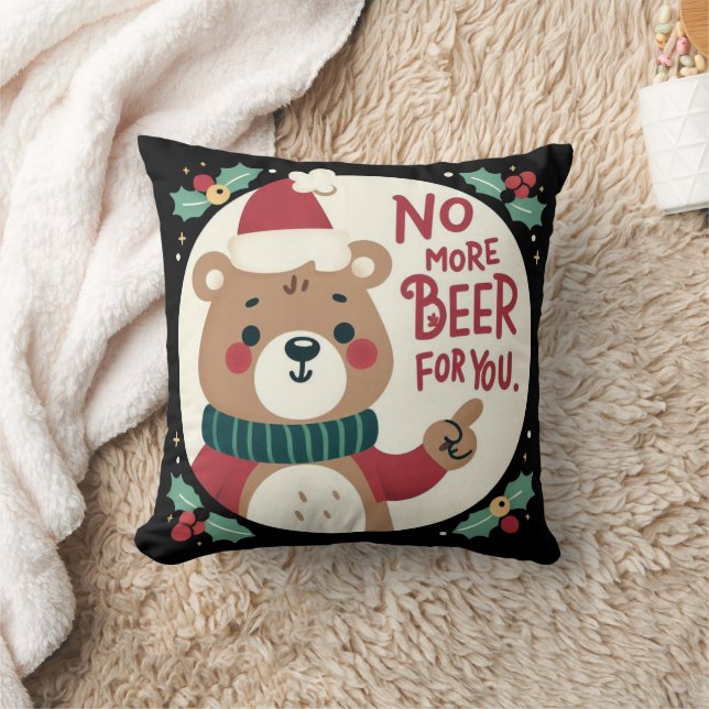 Kein Bier für euch Weihnachtsbär Kissen (Decke)