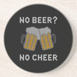 Kein Bier Keine Freude hässlicher Pullover Getränkeuntersetzer