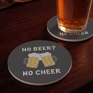 Kein Bier Keine Freude hässlicher Pullover Getränkeuntersetzer