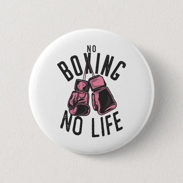 Kein Boxen Kein Leben Training- oder Workout-Boxha Button (Vorderseite)