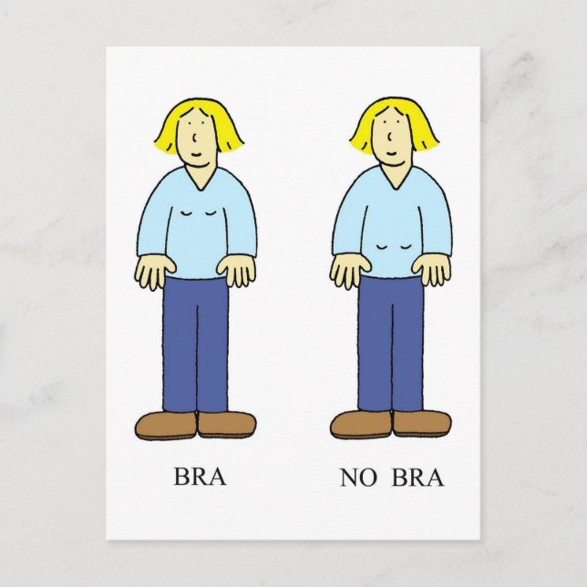 Kein Bra Aging Spaß für sie Postkarte (Vorderseite)