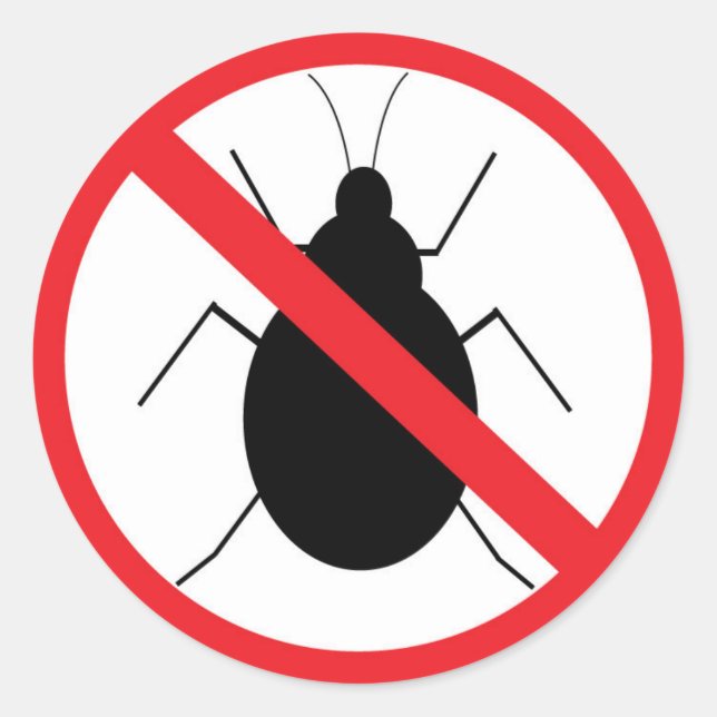Kein Bug-Sticker Runder Aufkleber (Vorderseite)