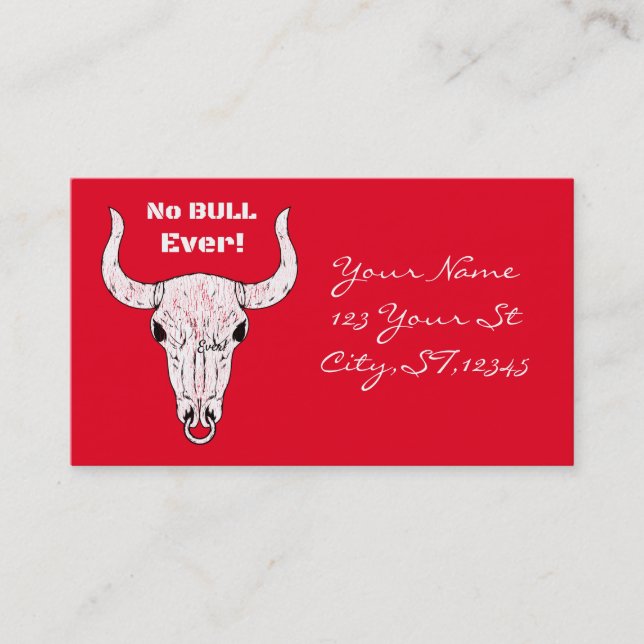 Kein Bull je Thunder_Cove Classic Visitenkarte (Vorderseite)