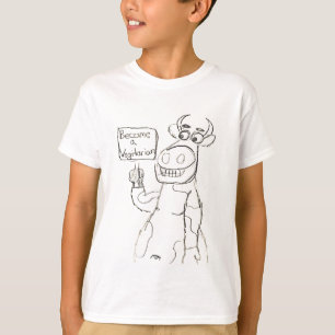 KEIN BULL!  Vegetarier-Felsen! T-Shirt
