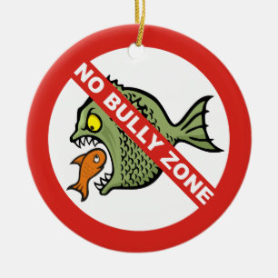 Kein Bully Zone Keramik Ornament
