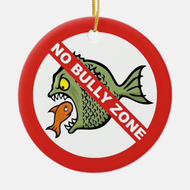 Kein Bully Zone Keramik Ornament (Vorne)