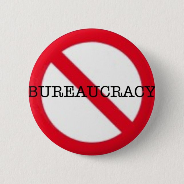 Kein Bürokratieknopf Button (Vorderseite)