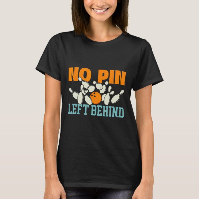 Kein Button Links - Bowling Bowler T-Shirt (Vorderseite)
