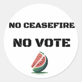 KEIN CEASEFIRE KEINE STIMME WATERMELON FREE PALEST RUNDER AUFKLEBER