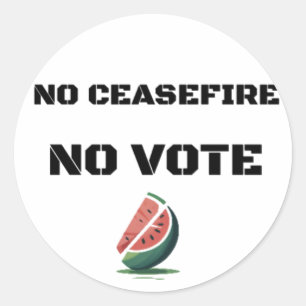 KEIN CEASEFIRE KEINE STIMME WATERMELON FREE PALEST RUNDER AUFKLEBER