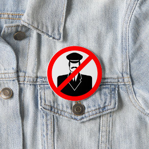 Kein Chauffeur erlaubt Symbol Lustige Warnung Button