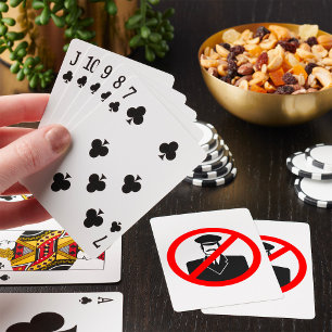 Kein Chauffeur erlaubt Symbol Lustige Warnung Spielkarten