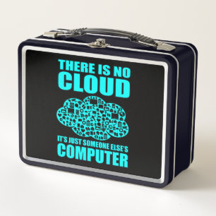 Kein Cloud Computer IT Tech Software Programmer Ge Metall Brotdose