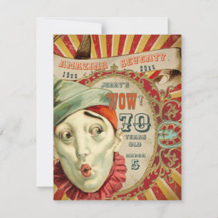 Kein Clown, es ist Vintag 70. Geburtstag