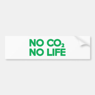 KEIN CO2 KEIN LEBEN AUTOAUFKLEBER