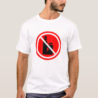 Kein Dampf-Schild T-Shirt | Dampffreie Zone Warnun