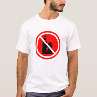 Kein Dampf-Schild T-Shirt | Dampffreie Zone Warnun