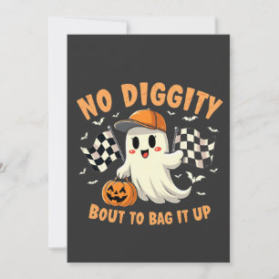 Kein Diggy Bout zum Bag It Up Halloween Ghost Einladung