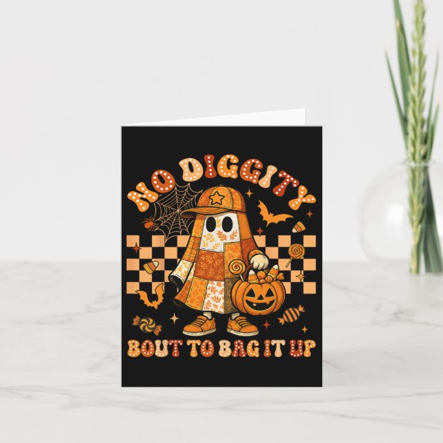 Kein Digity-Bout, um das Ghost-Pumpkin-Patchwork z Karte (Vorderseite)