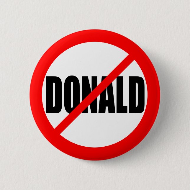 "KEIN DONALD " BUTTON (Vorderseite)