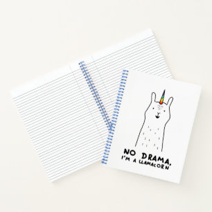 Kein Drama, ich bin ein Llamakorn Notizbuch