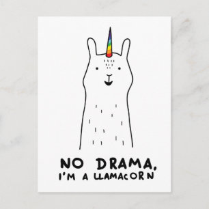 Kein Drama, ich bin ein Llamakorn Postkarte
