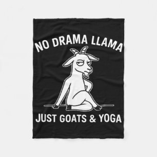Kein Drama Lama Nur Ziegen Und Yoga Lustiges Tier  Fleecedecke