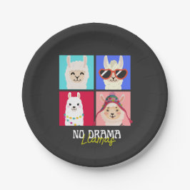 Kein Drama Llamas Pappteller