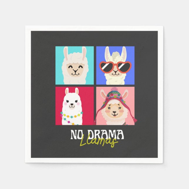 Kein Drama Llamas Serviette (Vorderseite)