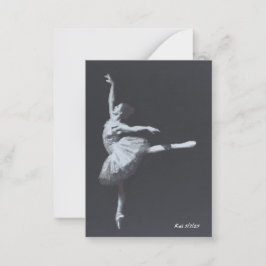 Kein Drama, nur Freiheit, Ballerina Lesezeichen Mitteilungskarte