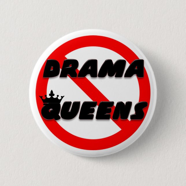 Kein Drama-Queens Button (Vorderseite)