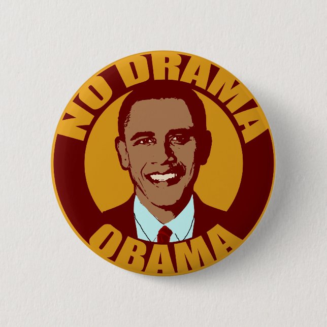 Kein Dramaobama-Knopf Button (Vorderseite)