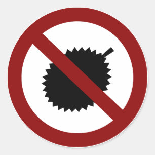 Kein Durian Runder Aufkleber