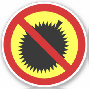 KEIN Durian-tropische Frucht ⚠ thailändisches Aufkleber