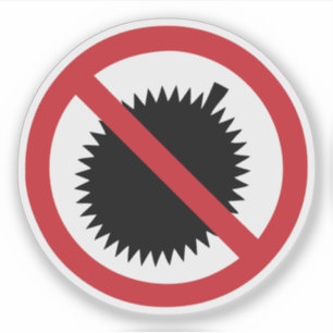 KEIN Durian-tropische Frucht ⚠ thailändisches Aufkleber